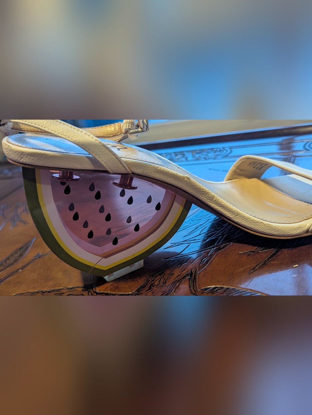 Katy Perry Collections White Watermelon Heel Sandals - Picture 2 of 7